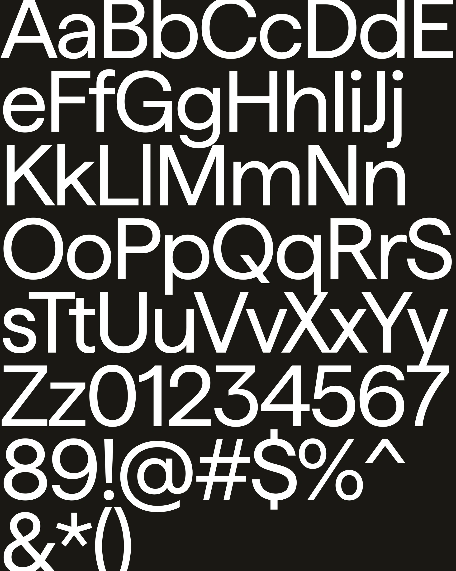Meraki typeface specimen, by hdw